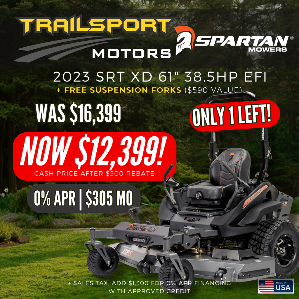 Spartan Mowers SRT XD 61 Kawasaki FX1000V 38.hp EFI w FREE Suspension Forks