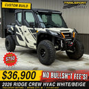 2026 Kawasaki Ridge Crew HVAC White/Beige Custom Build - photo 1