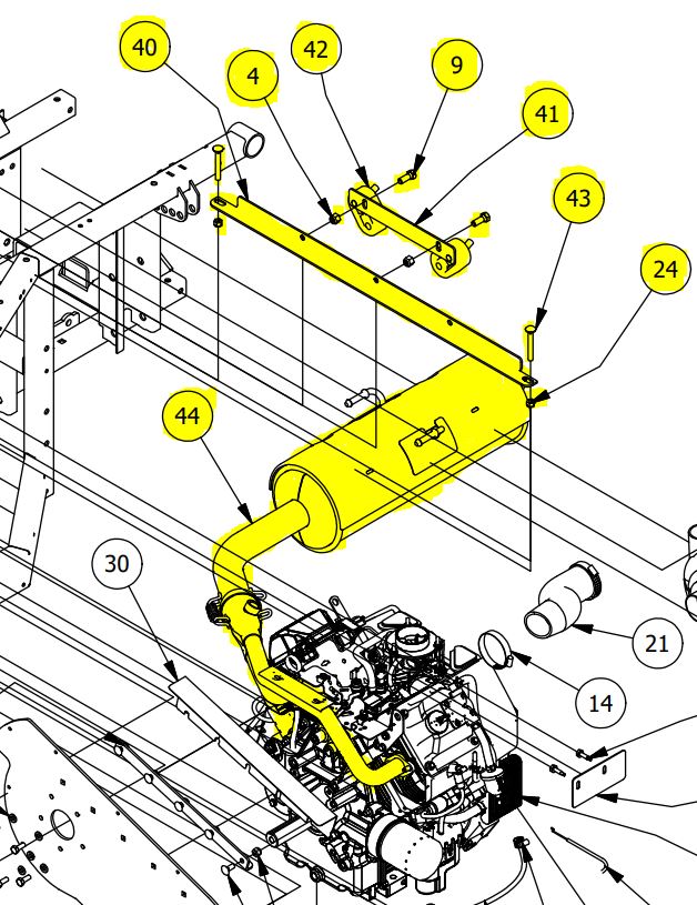 Kohler 750cc Exhaust 715-3036-00 | L1009801623 - Intimidator UTV Central