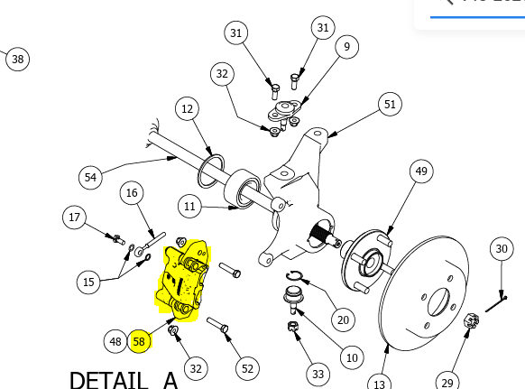 716-2020-00 Hayes Titan 2 x 32mm Front Left Caliper