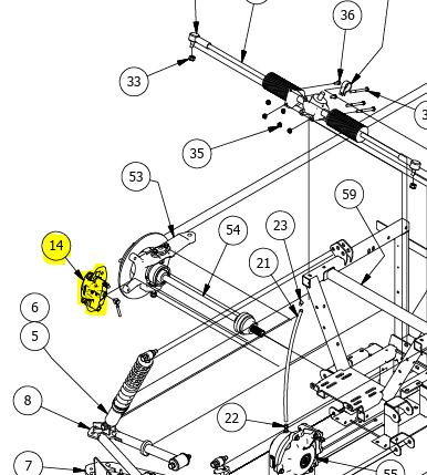 716-2021-00 Hayes Titan 2 x 32mm Front Right Caliper