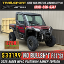 2026 Kawasaki Ridge Platinum Ranch HVAC