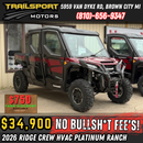 2026 Kawasaki Ridge Crew HVAC Platinum Ranch Edition