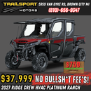 2027 Kawasaki Ridge Crew HVAC Platinum Ranch Edition