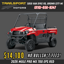 2026 Kawasaki MULE Pro-MX EPS 700 Red