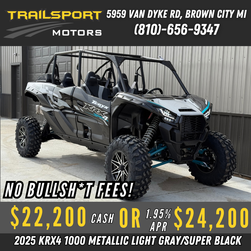 2025 Kawasaki Teryx KRX4 1000 Metallic Light Gray
