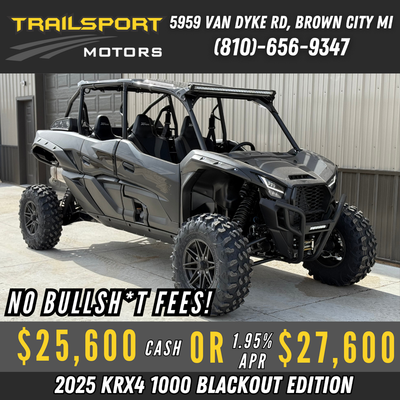 2025 Kawasaki Teryx KRX4 1000 *BLACKOUT EDITION*
