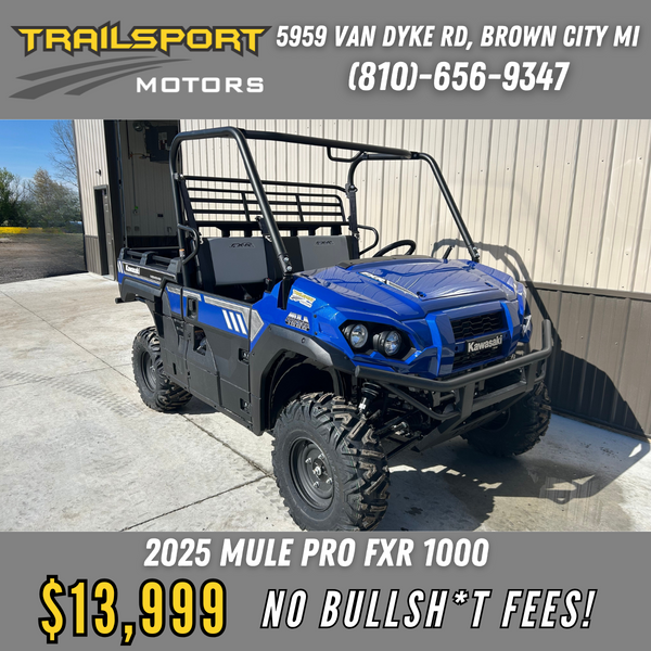 2025 Kawasaki MULE Pro FXR EPS 1000 Metallic Sierra Blue
