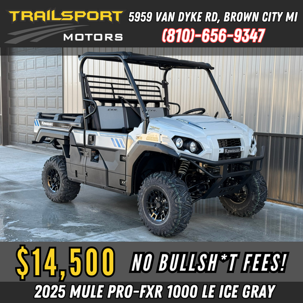 2025 Kawasaki MULE Pro FXR EPS 1000 LE Ice Gray