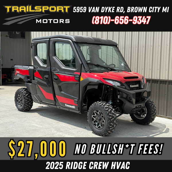 2025 Kawasaki Ridge® Crew HVAC 1000 | Candy Red