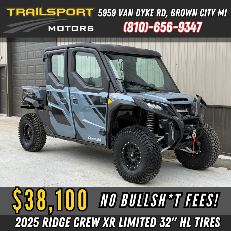 2025 Kawasaki Ridge® XR Crew Limited HVAC 1000 w/ Highlifter Tire & Wheel Package