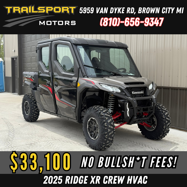 2025 Kawasaki Ridge® XR Crew HVAC 1000 | Metallic Graystone