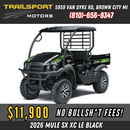 2026 Kawasaki MULE SX 4x4 XC LE Metallic Black