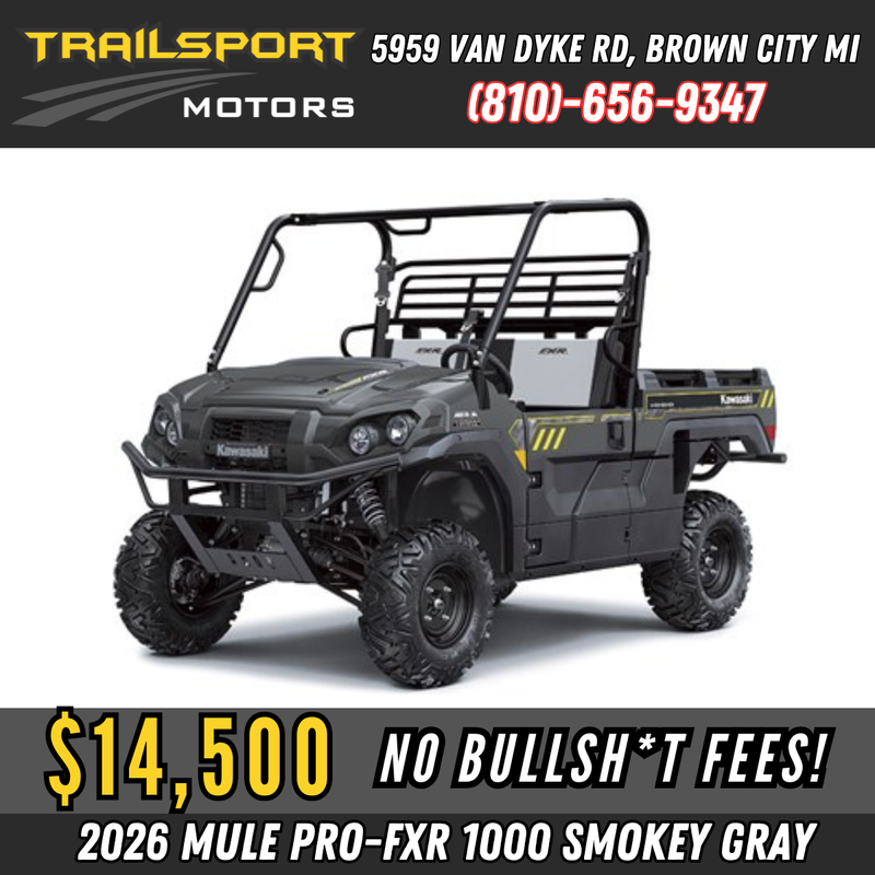 2026 Kawasaki MULE Pro FXR EPS 1000 Smokey Gray