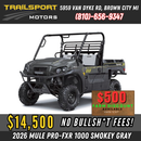 2026 Kawasaki MULE Pro FXR EPS 1000 Smokey Gray
