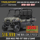 2026 Kawasaki MULE Pro FXT EPS 1000 LE Camo