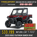 2026 Kawasaki Ridge Platinum Ranch HVAC