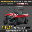 2026 Kawasaki MULE Pro-MX EPS 700 Red