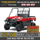 2026 Kawasaki MULE Pro-MX EPS 700 Red
