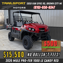 2026 Kawasaki MULE Pro FXR EPS 1000 LE Candy Red