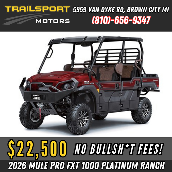 2026 Kawasaki MULE Pro FXT EPS 1000 Platinum Ranch Edition