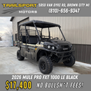 2026 Kawasaki MULE Pro FXT EPS 1000 LE Metallic Onyx Black