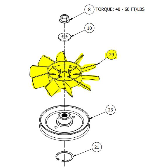 Parker HTE/HTJ Cooling Fan 420004 / 450-0024-00