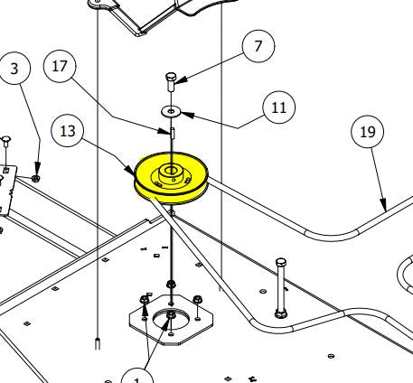 42"/61" Spindle Pulley 433-0003-00