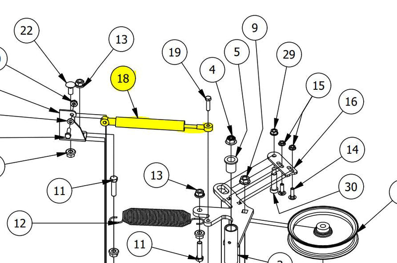 Deck Dampner Shock 434-0009-00