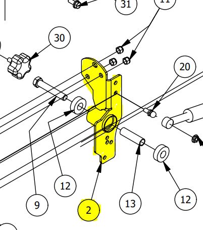 Drive Arm Bracket Assembly 490-0012-00 | 490-0013-00