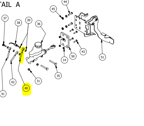 Brake Line-Master Cylinder to Rear Tee Classic / 716-3004-00|L1009800197 - Intimidator UTV Central