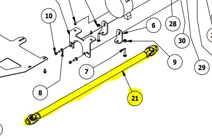Intimidator Electric FRONT Prop Shaft 737-2027-00 - Intimidator UTV Central