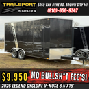 2026 LEGEND Cyclone V-Nose 8.5x18 Black