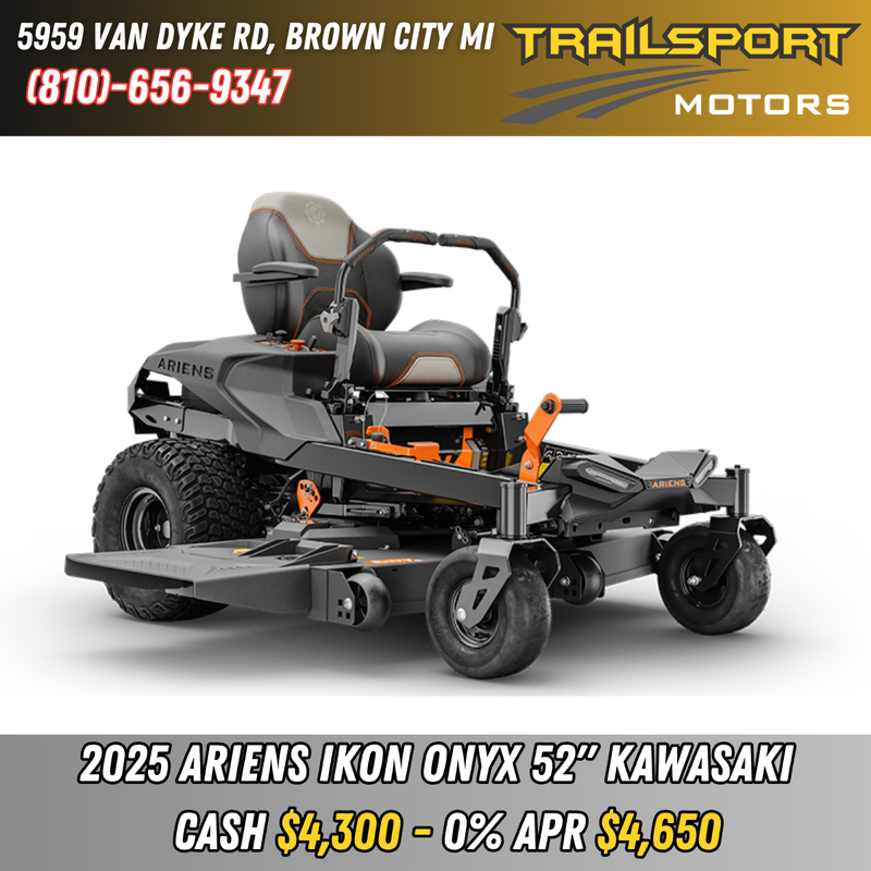 Ariens Ikon ONYX 52" 23hp Kawasaki FR691V *SPECIAL EDITION*