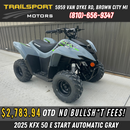 2025 Kawasaki KFX 50 Battle Gray | E-Start & Automatic