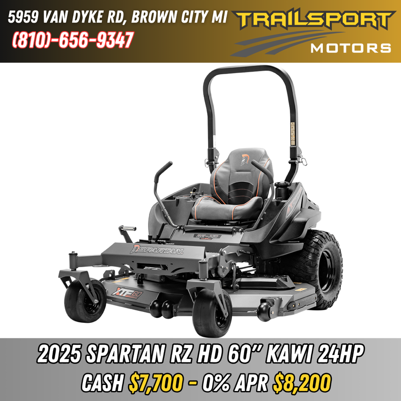 2025 Spartan RZ HD 60" Kawasaki FR730V 24hp
