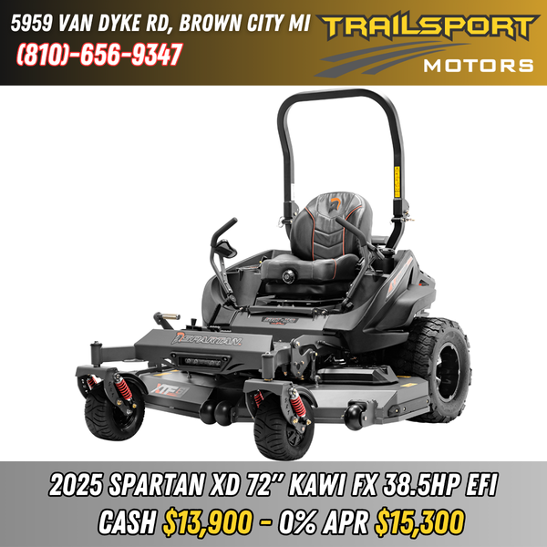 2025 Spartan SRT XD 72" Kawasaki FX1000V 38.5hp EFI