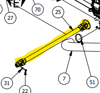 FT DRIVE SHAFT 800CC SINGLE CAB 737-2036-00