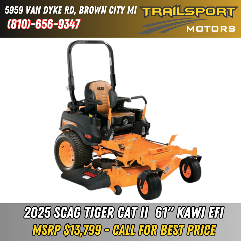 SCAG Tiger Cat II 61" Kawasaki FT730V EFI 26hp