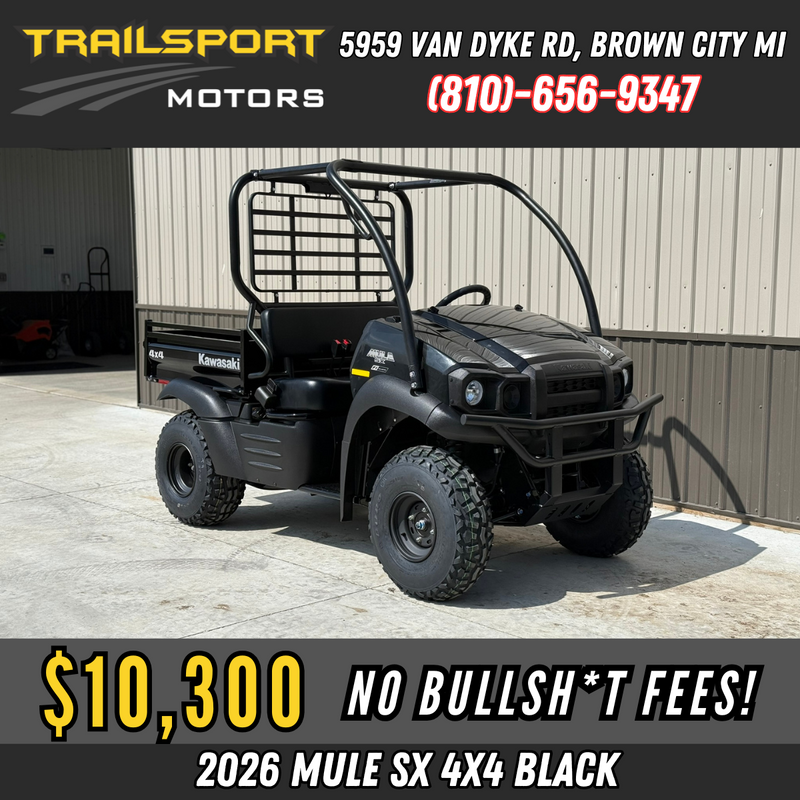 2026 Kawasaki MULE SX 4x4 Super Black