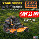 *CLEARANCE* 2025 SCAG V-Ride XL 61" Vanguard Big Block EFI 40hp