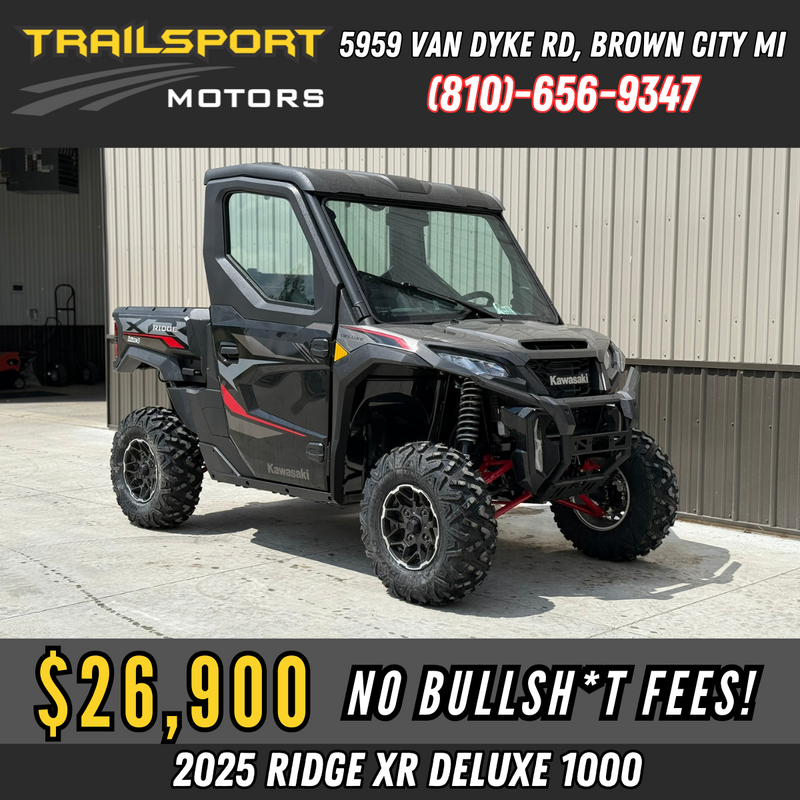 2025 Kawasaki Ridge XR Deluxe 1000 HVAC Metallic Graystone
