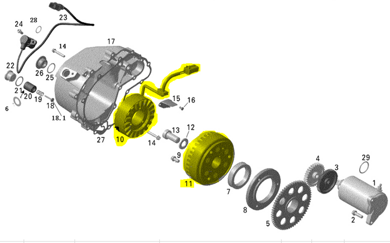 800cc Stator Assembly W/Flywheel 715-8108-00 & 715-8107-00 - Intimidator UTV Central