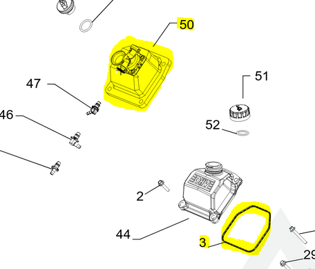 750cc Kohler Gas Low Pressure Valve Cover Fuel Lift Pump Assembly