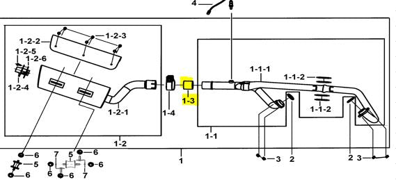 TGB Header Pipe to Muffler Gasket 910542 | L1009000052 - Intimidator UTV Central