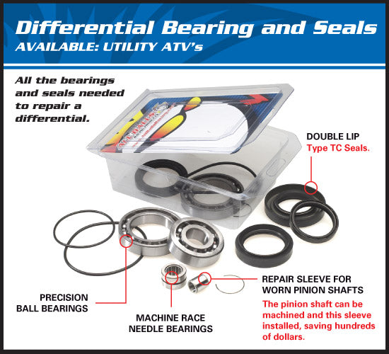 Rear Differential Transmission Bearing and Seal Kit Polaris 25-2112 RZR XP ACE General - Trailsport Motors