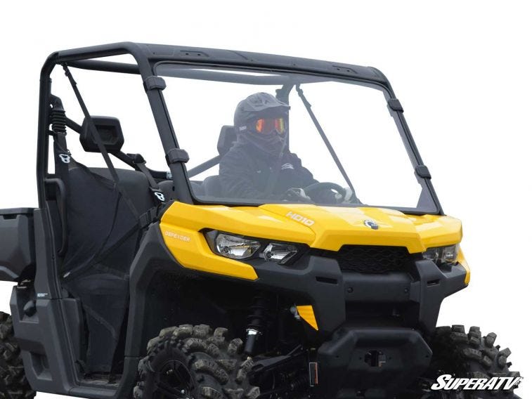 Can-Am Defender Scratch Resistant Full Windshield - Trailsport Motors